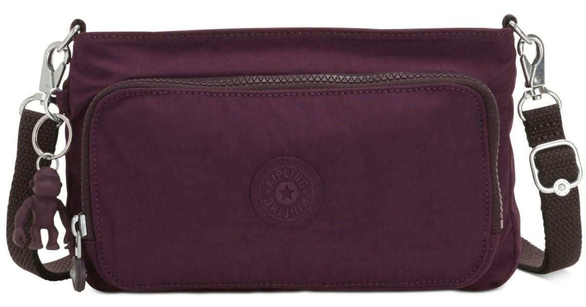Kipling Synthetic Myrte Crossbody Bag in Dark Plum/Silver (Purple) - Lyst