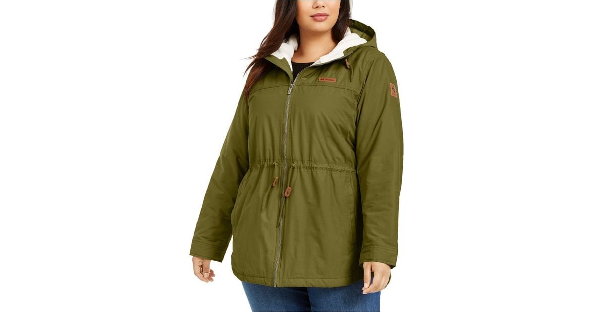 plus size columbia chatfield hill hooded anorak jacket