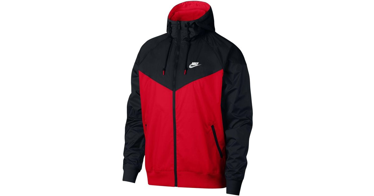 Nike Synthetic Sportswear Windrunner Jacket in Red/Black (Red) for Men |  Lyst