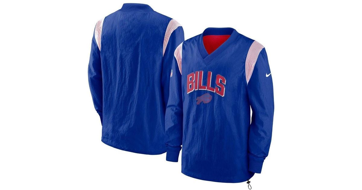 Nike Synthetic Royal Buffalo Bills Sideline Athletic Stack Vneck