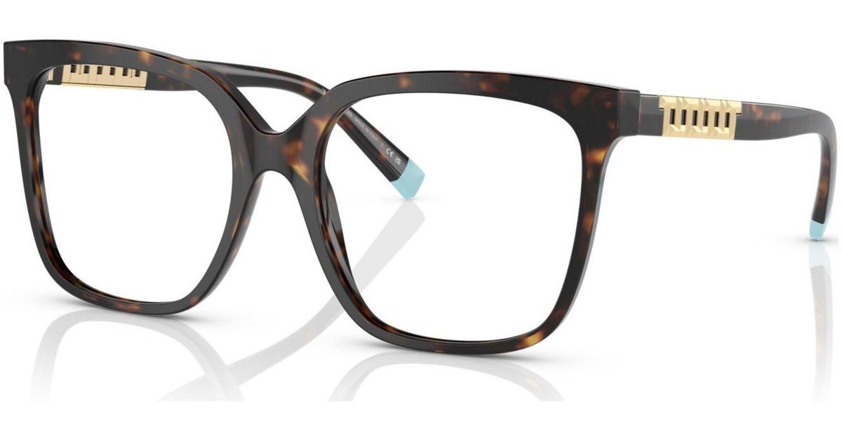 Tiffany & Co. Square Eyeglasses, Tf2227 54 in Brown Lyst