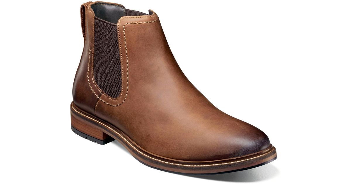 Florsheim Anthem Plain Toe Mocha Suede Chelsea Boot for Men