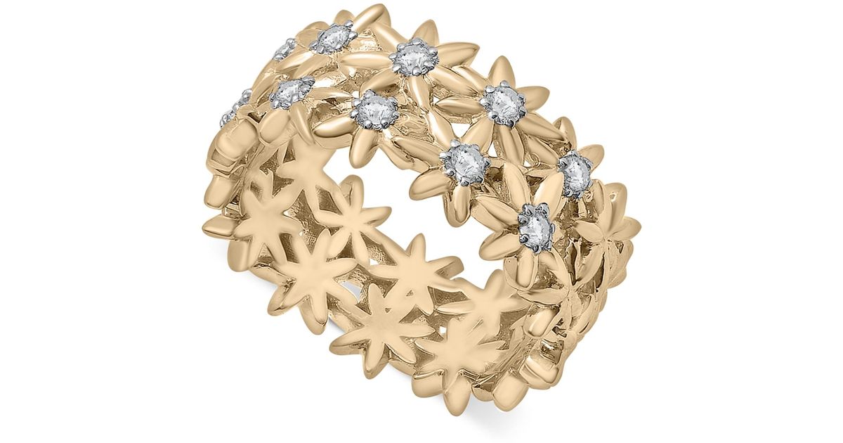 Audrey by Aurate Diamond Flower Ring (1/3 Ct. T.w. in Metallic | Lyst