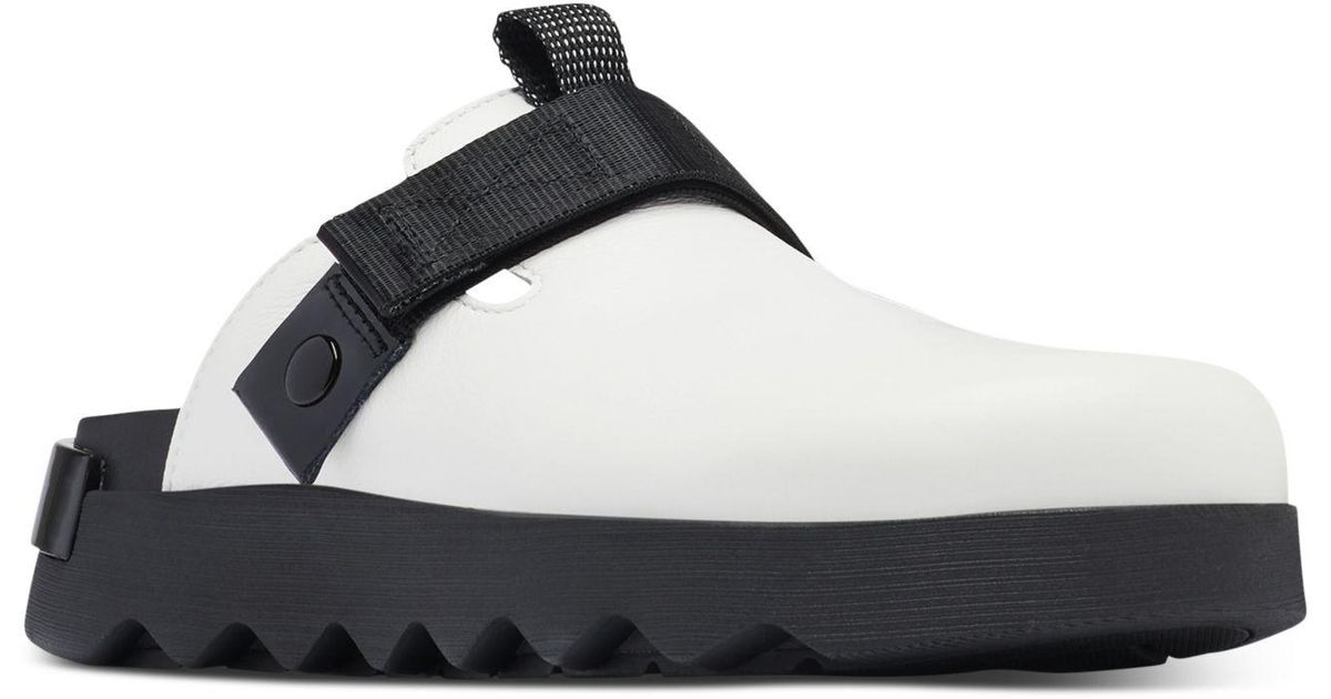 Sorel Viiber Slipon Strap Clog Flats in White Lyst