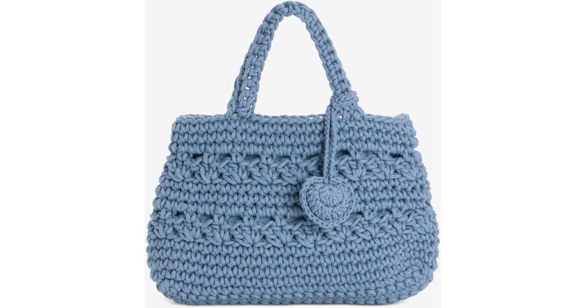 Sia Crochet Tote - Blue