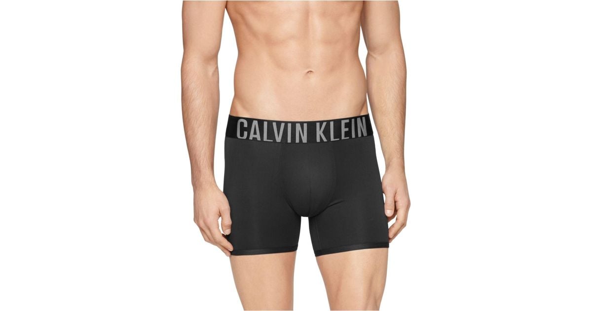Calvin Klein Synthetic Men's Intense Power Boxer Briefs in Black for