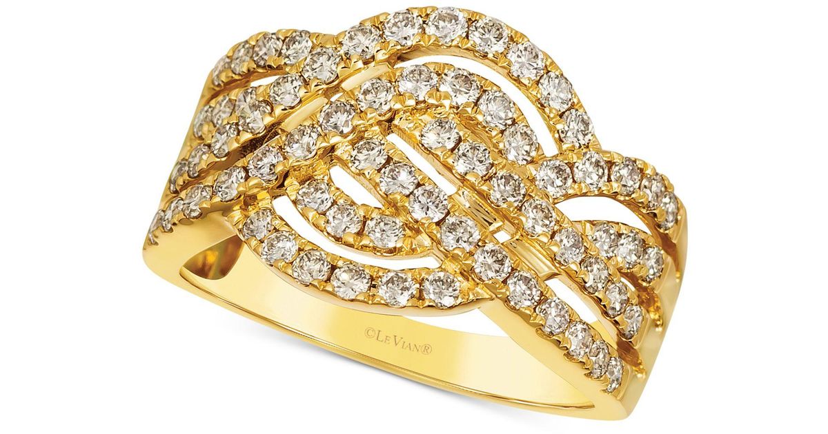 Le Vian ® Nude Diamond Multirow Crossover Ring (11/6 Ct. T.w.) In 14k