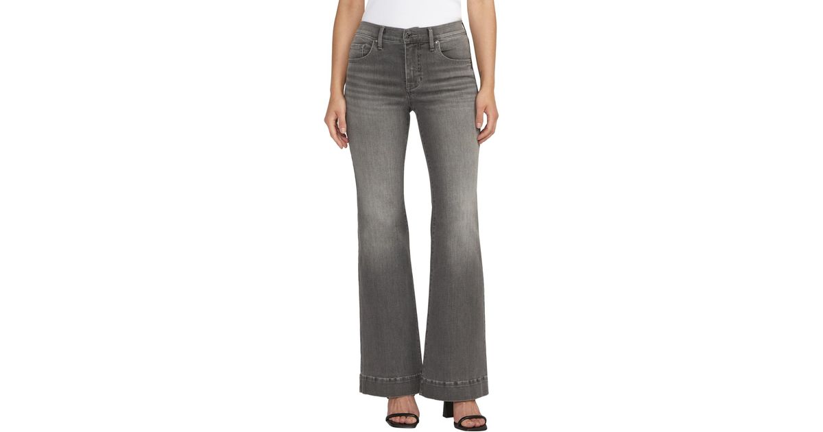 Jag Kait Mid Rise Flare Leg Jeans in Gray | Lyst