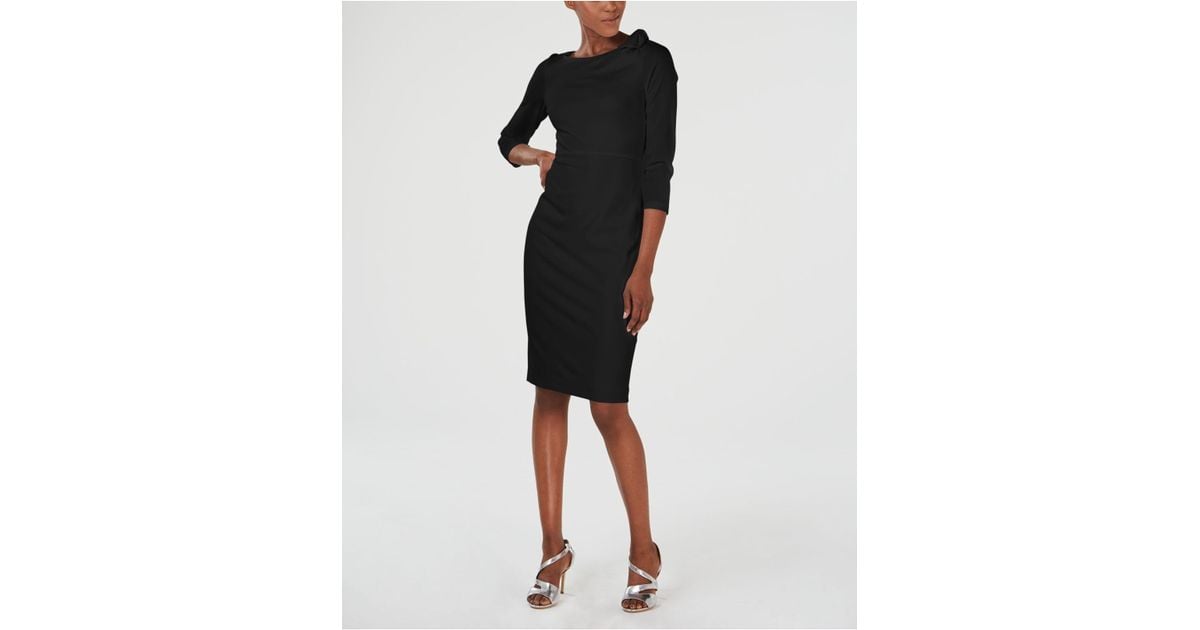 calvin klein shoulder tie sheath dress