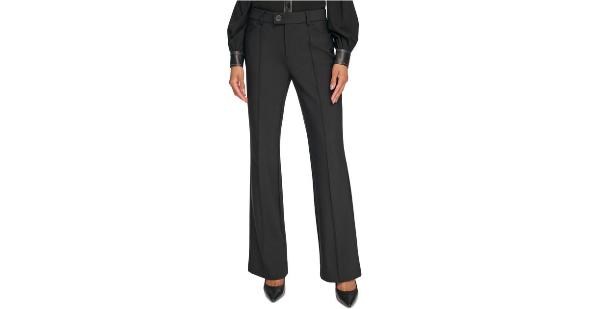 Karl Lagerfeld Flaredleg Compression Pants in Black Lyst