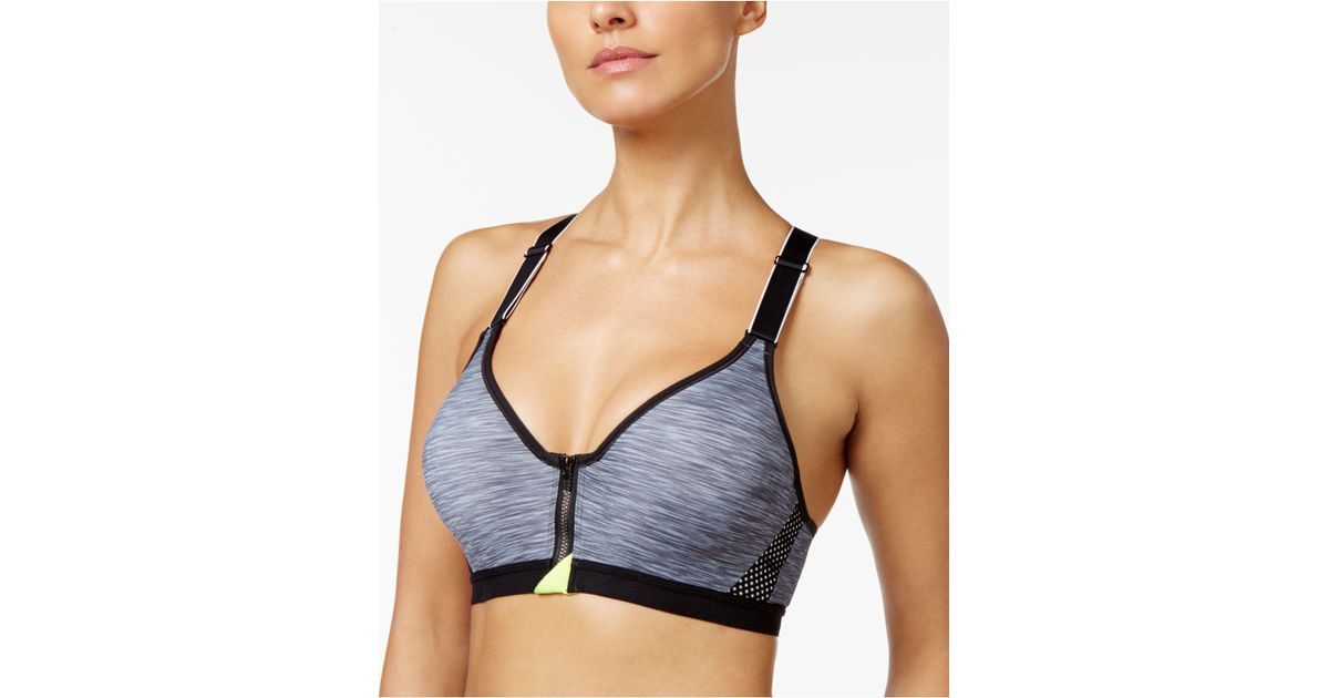maidenform sports bra zip front
