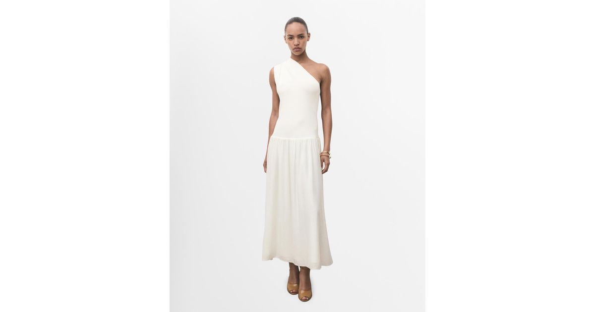 mango white knit dress MANGO Women's Opening Detail Ribbed Knit Dress