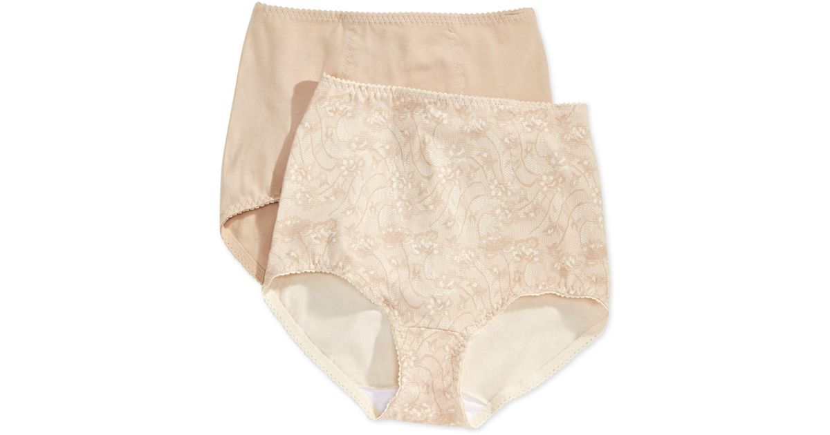 Bali Light Tummycontrol Cotton 2pack Brief Underwear X037 in Pink Lyst