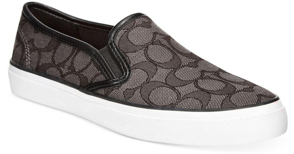 Sølv Ham selv binær COACH Chrissy Slip-on Logo Sneakers in Black | Lyst