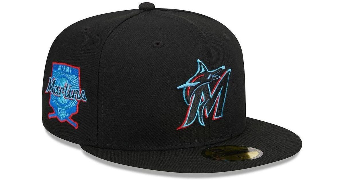 KTZ Black Miami Marlins 2023 Mlb Father's Day Onfield 59fifty Fitted