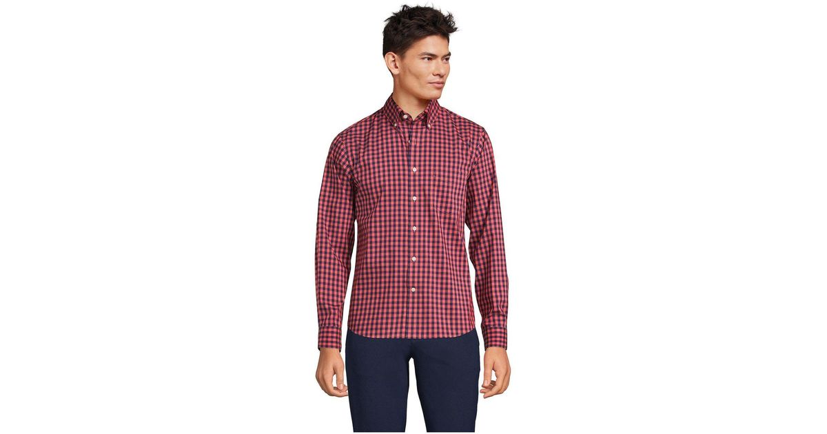 Lands' End Traditional Fit Comfortfirst Shirt With Coolmax Medium