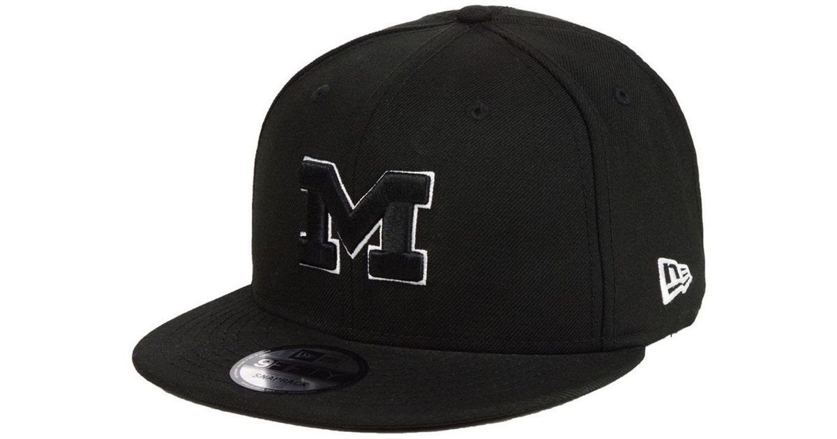 KTZ Michigan Wolverines Black White Fashion 9fifty Snapback Cap for Men Lyst