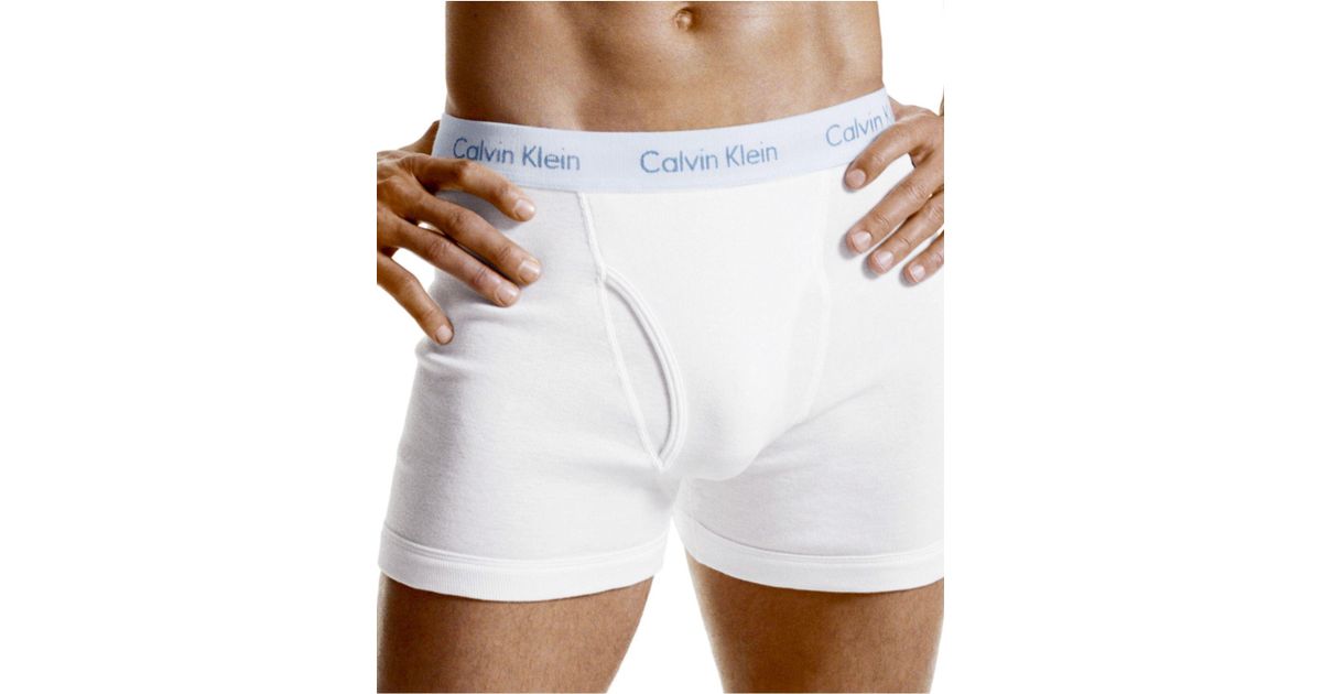 Calvin Klein Flexible Fit Boxer Brief in White for Men | Lyst