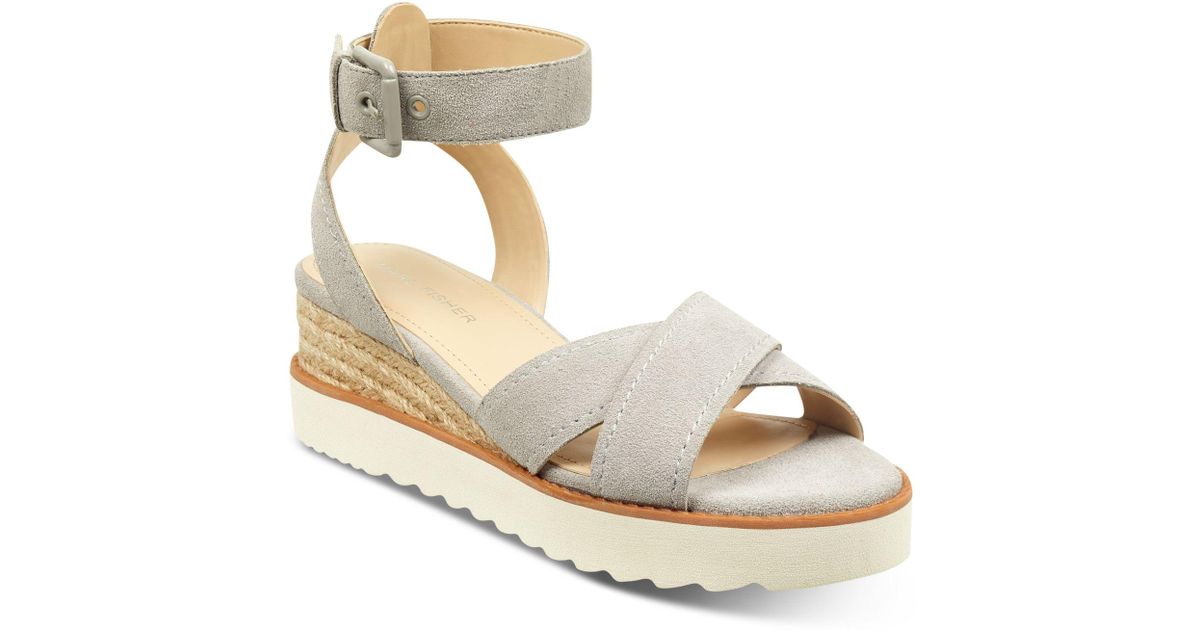 gray wedge sandals