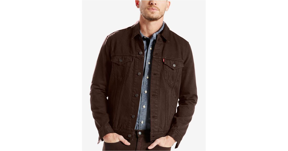levis brown trucker jacket