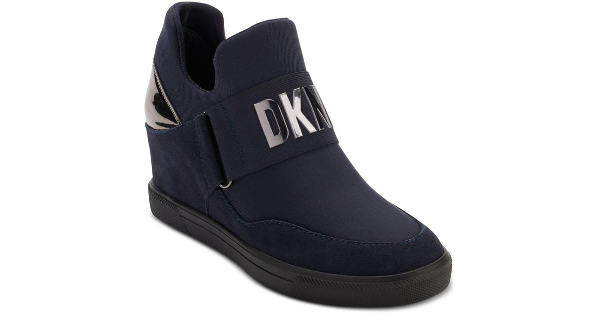 Dkny Cosmos Wedge Sneakers In Blue Lyst 1817