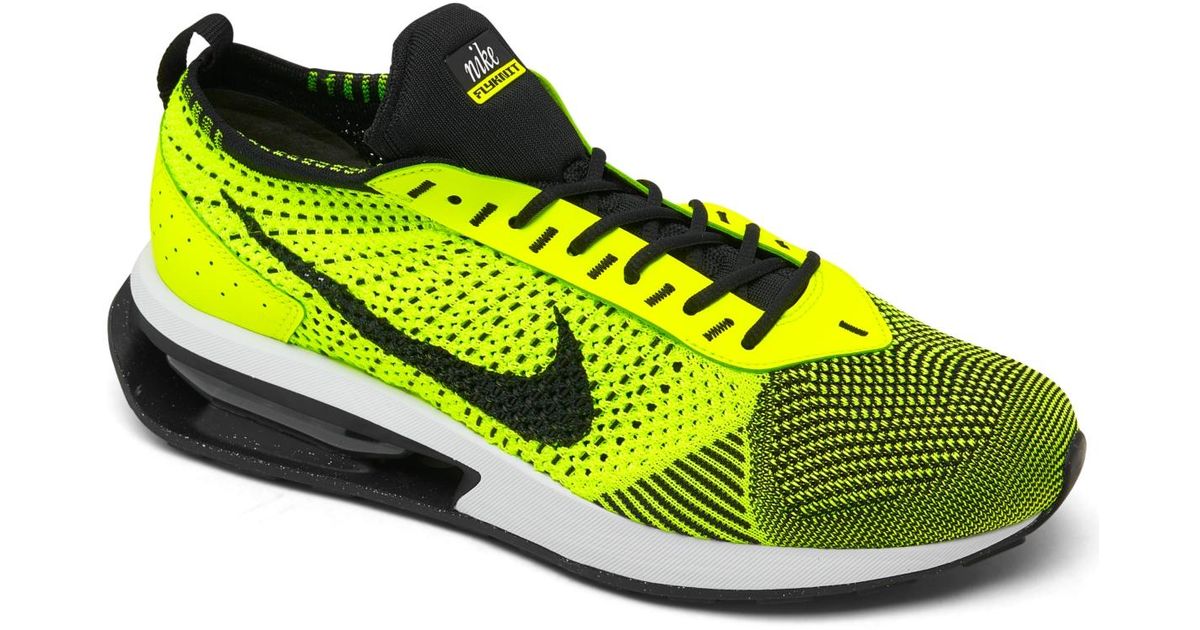 Nike Air Max Flyknit Racer Casual Sneakers From Finish Line in Yellow for  Men | Lyst
