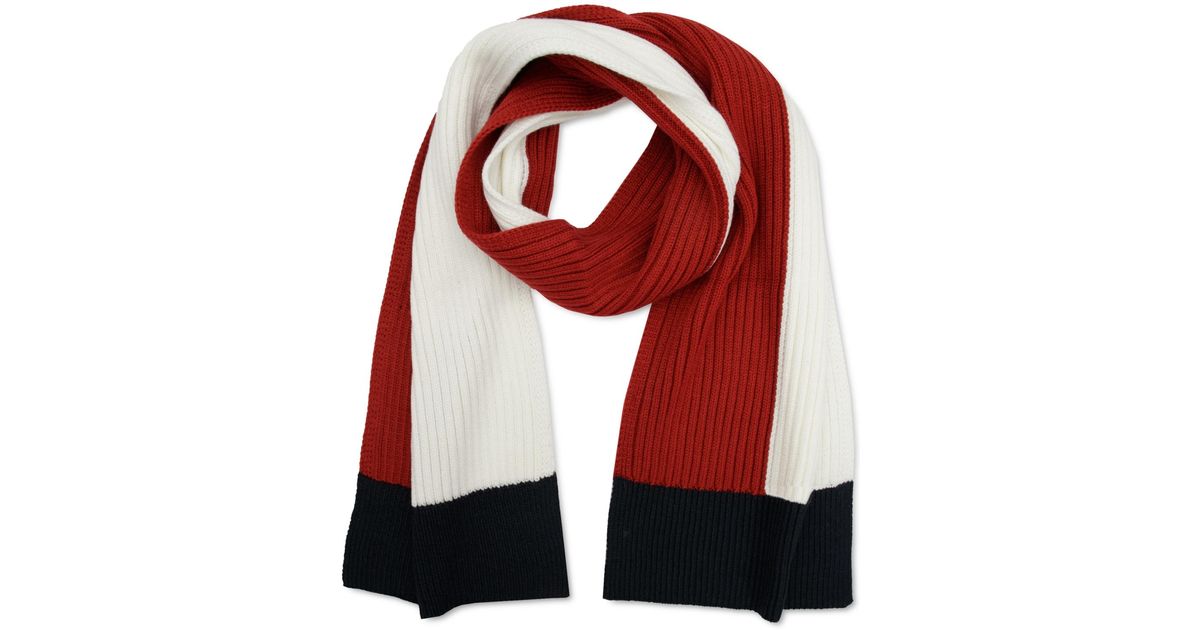 Tommy Hilfiger Colorblock Embroidered Logo Scarf for Men | Lyst