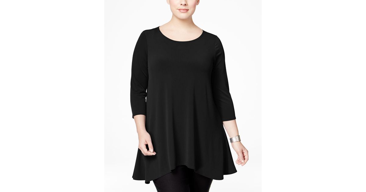 Alfani Plus Size Swing Top, Only At Macy&#39;s in Black | Lyst