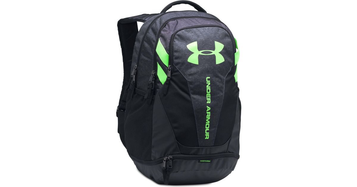 green and black under armour backpack