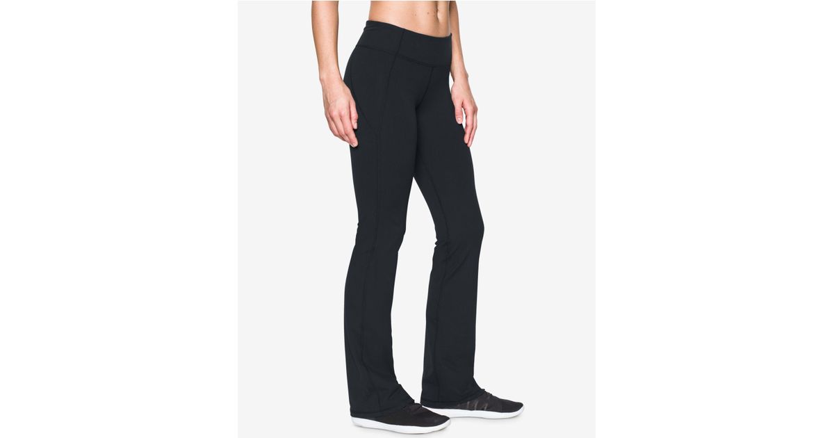 Under Armour Synthetic Studiolux Bootcut Yoga Pants in Black | Lyst