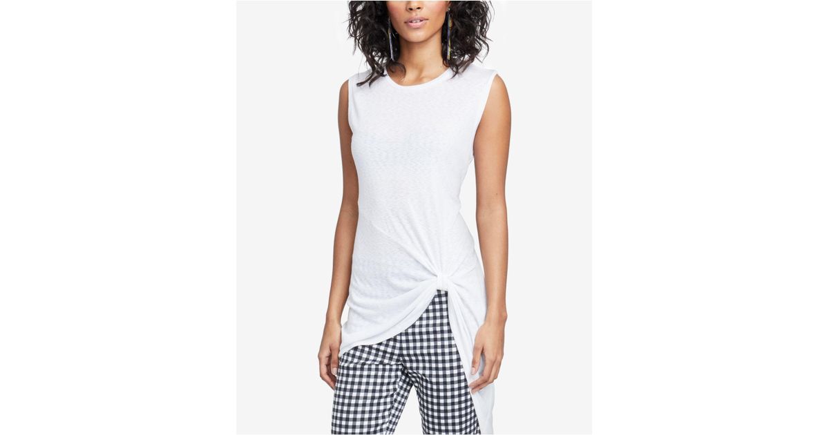 rachel roy twisted high low top