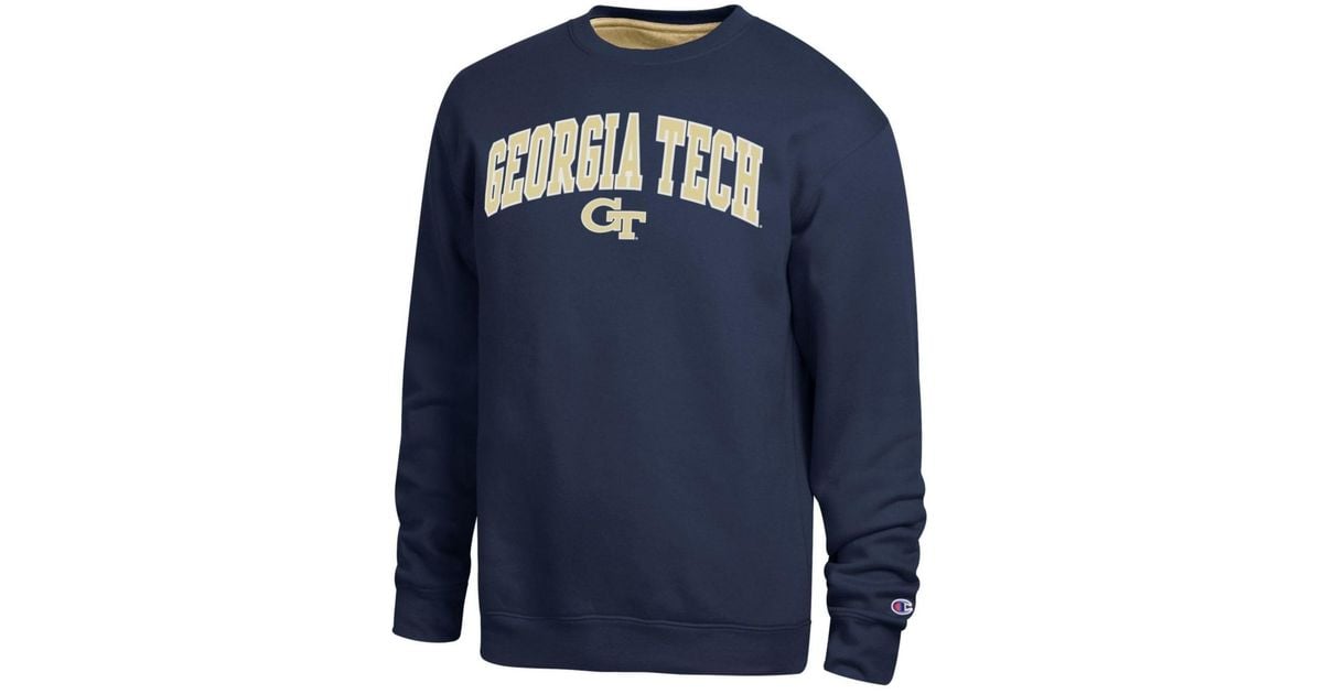 Champion Georgia Tech Yellow Jackets Arch Sweatshirt in Blue for Men | Lyst