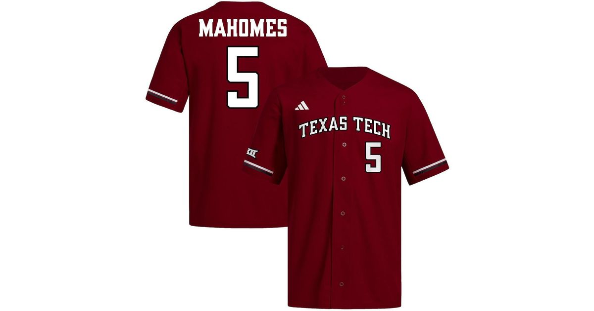 adidas Patrick Mahomes Texas Tech Raiders Replica Baseball Jersey in ...