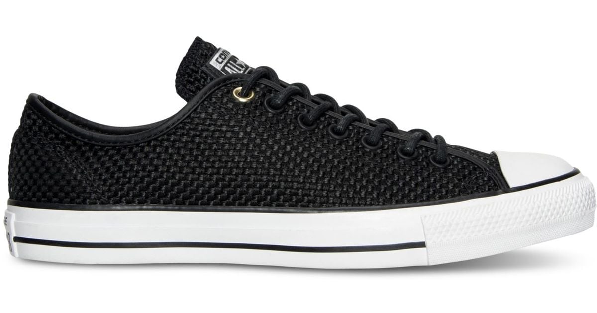 Converse Men's Chuck Taylor All Star Ox Amp Cloth Casual Sneakers in  Black/Black/White (Blue) for Men - Lyst