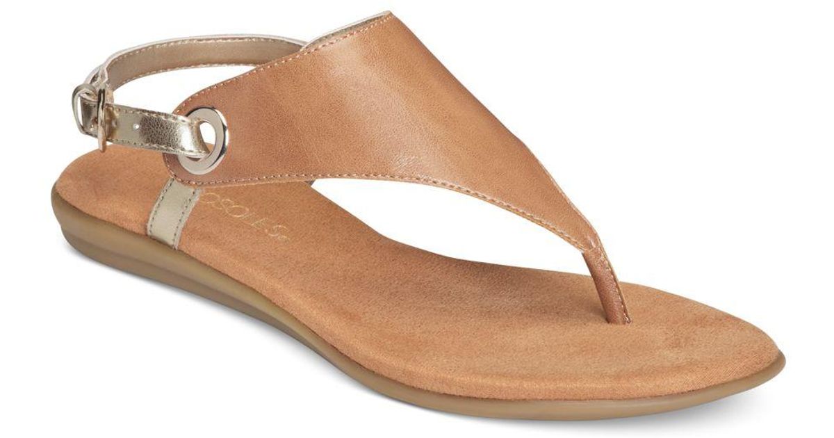 aerosoles conchlusion tan gladiator sandals