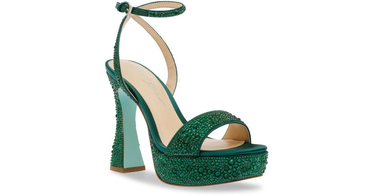 Betsey Johnson Synthetic Beth Platform Dress Sandals in Emerald (Green ...