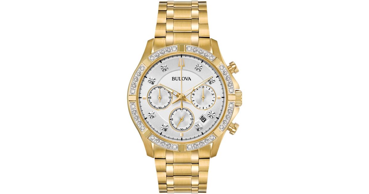 bulova chronograph gold