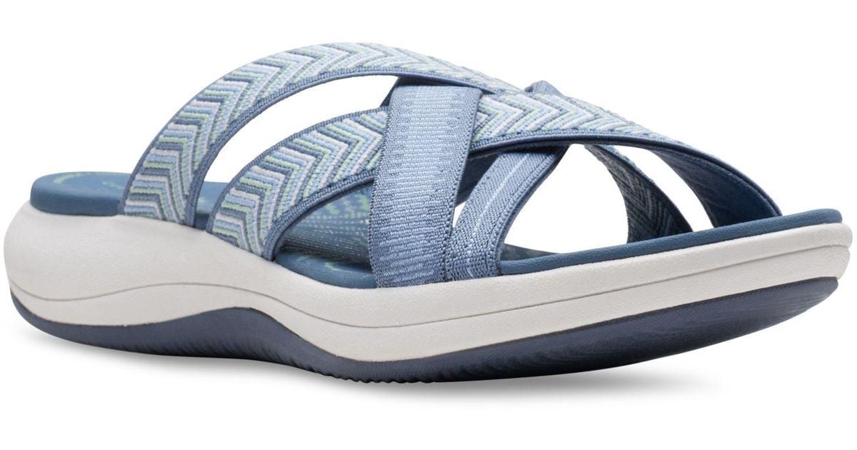 Clarks Cloudsteppers? Mira Grove Slipon Sandals in Blue Lyst