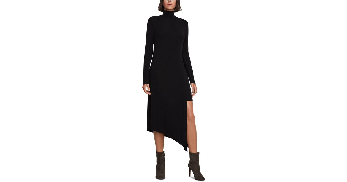 kabrina asymmetrical turtleneck dress