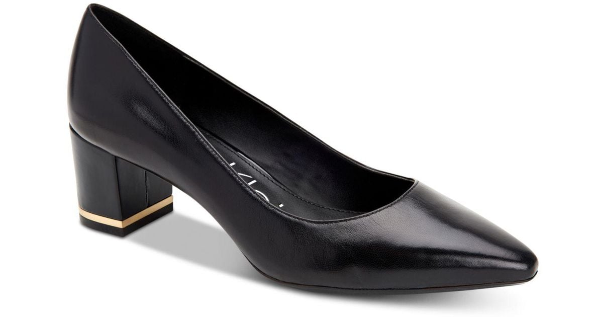 calvin klein block heel