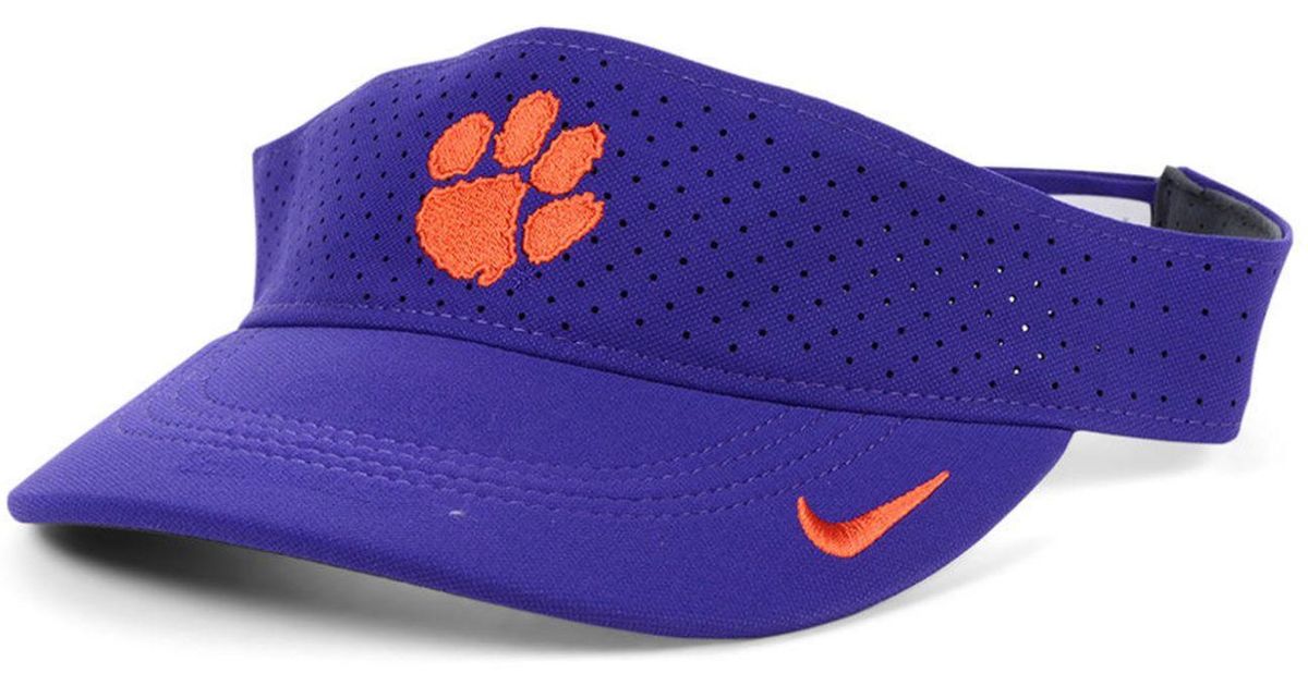 Nike Synthetic Clemson Tigers Sideline Visor in Purple | Lyst