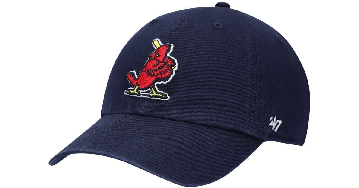 47 Brand Navy St. Louis Cardinals Logo Cooperstown Collection Clean Up ...