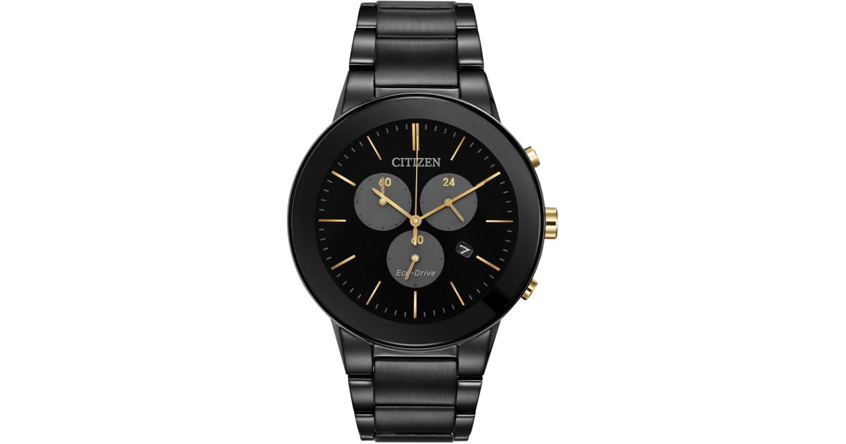 Citizen Men's Chronograph Axiom Black Ion-plated Stainless Steel ...