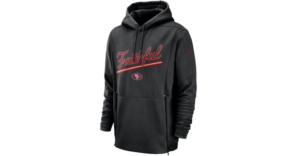 49ers black sideline hoodie