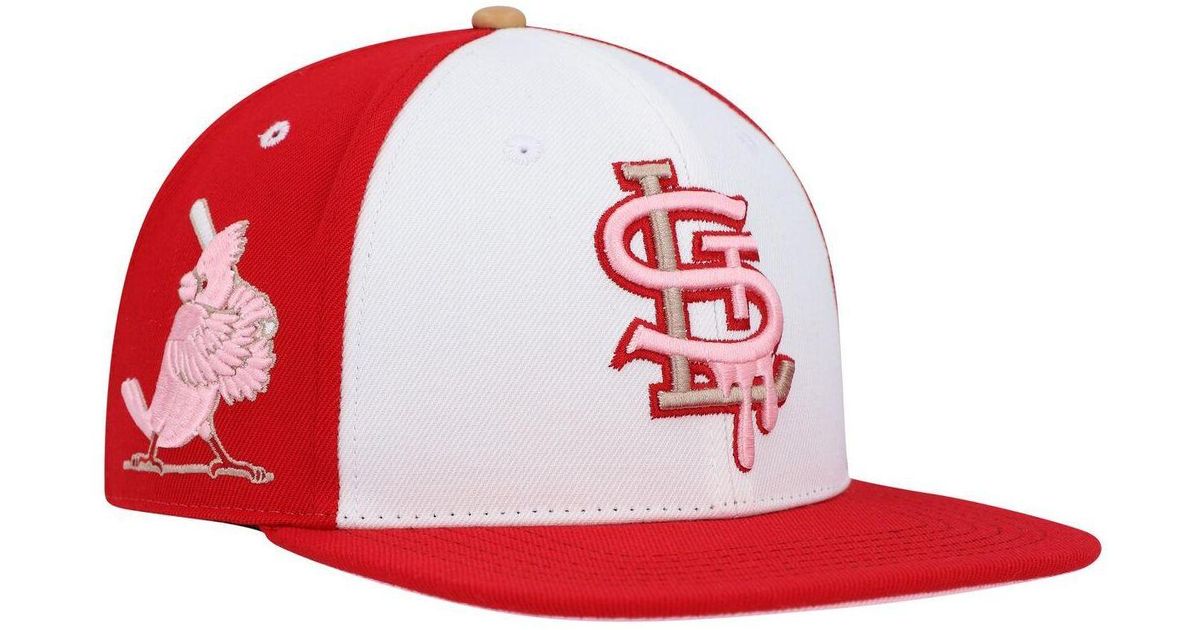Pro Standard White, Red St. Louis Cardinals Strawberry Ice Cream Drip
