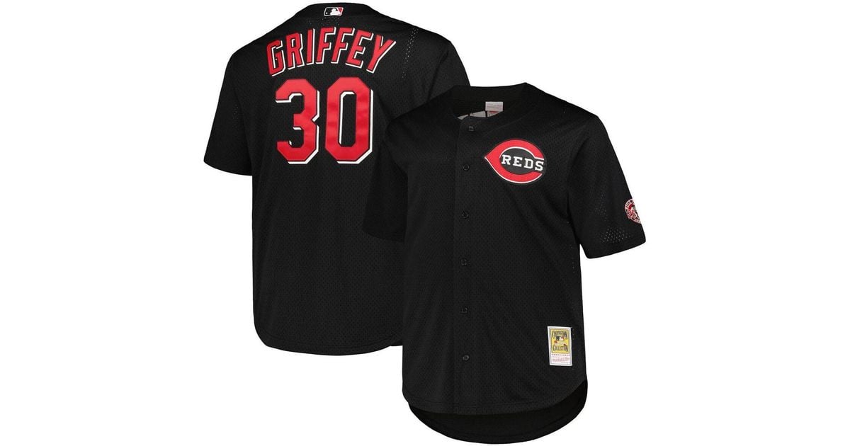 Mitchell & Ness Ken Griffey Jr. Black Cincinnati Reds Big And Tall