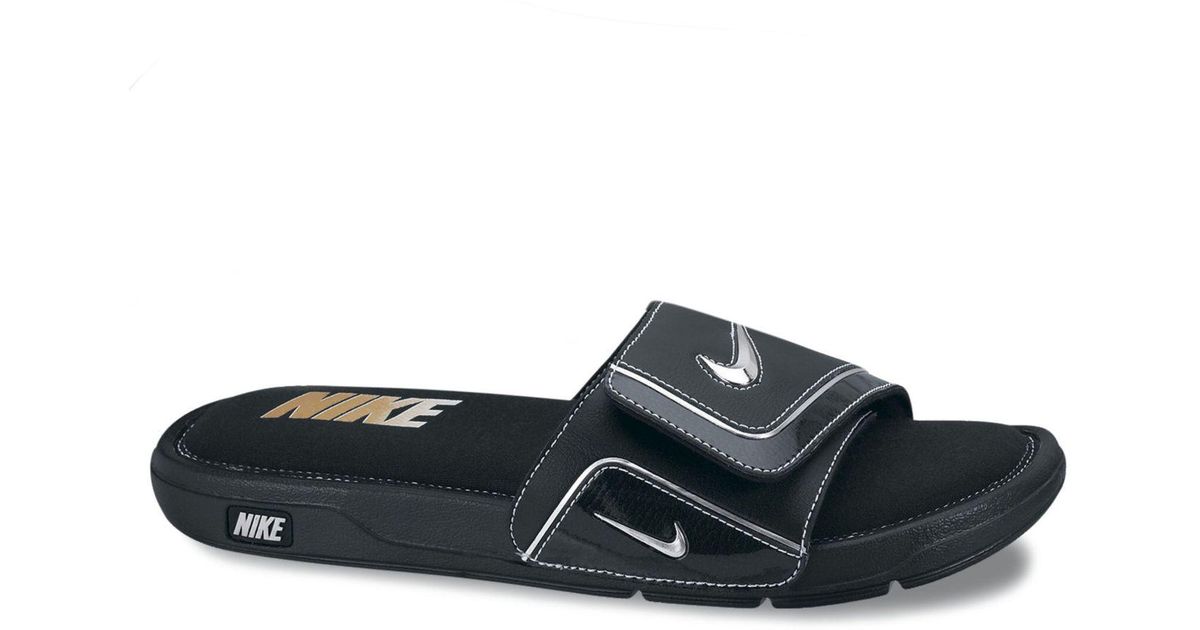 Nike Leather Men's Comfort Slides From Finish Line in Black/Metallic  Silver/White (Black) for Men | Lyst
