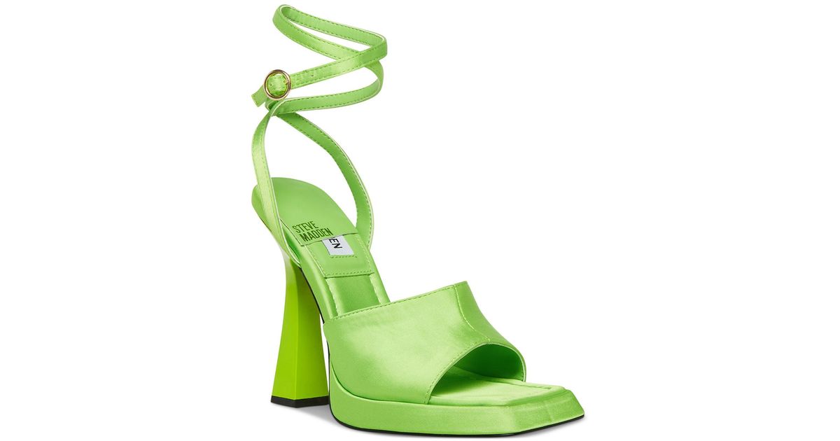 Steve Madden Kendall Two-piece Platform Dress Sandals in Green | Lyst