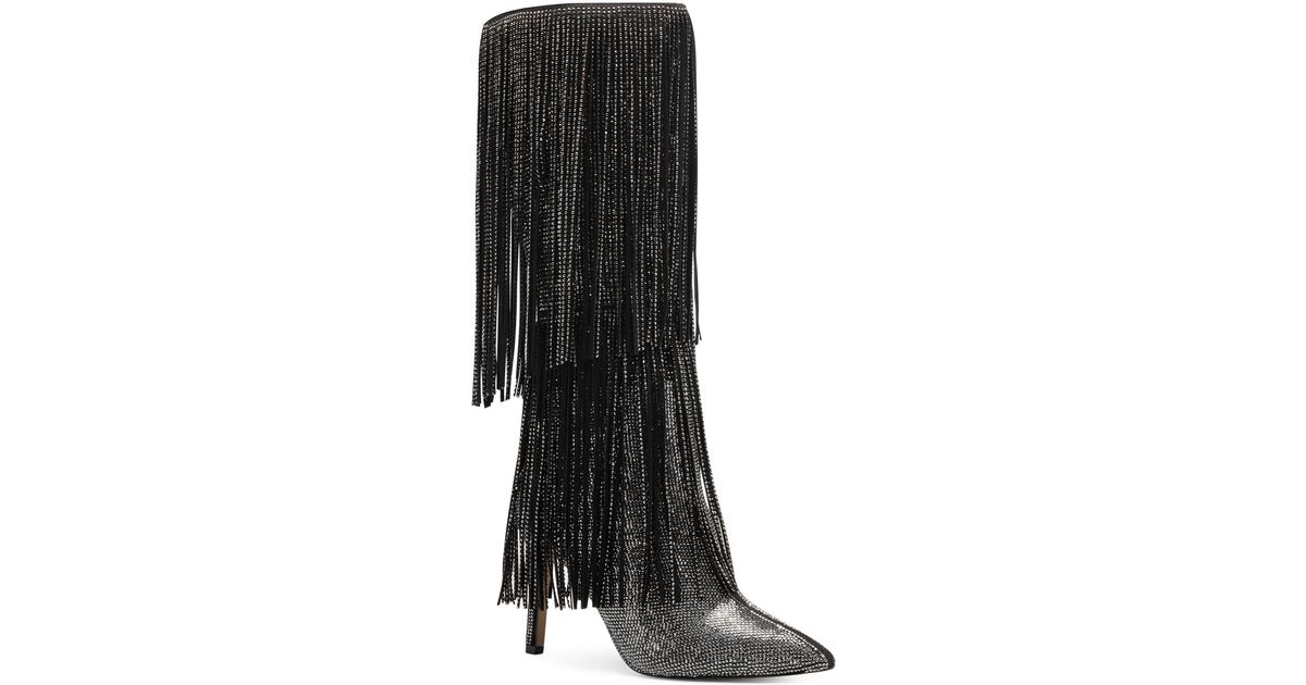 INC International Concepts Ishani Fringe Boots, Created For Macy's in ...