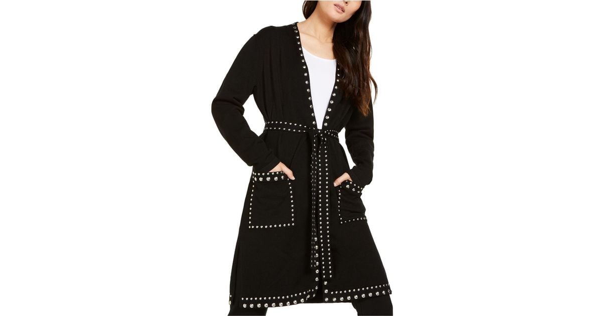 INC International Concepts Synthetic Inc Studded Cardigan, Created For ...